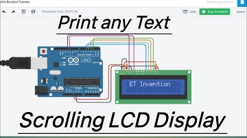 How to Print any text in LCD Display using Arduino | Scrolling Text in LCD Display || TINKERCAD ||