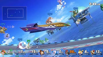 Super Smash Bros. Ultimate - Daisy vs. 7 Level 9 CPUs