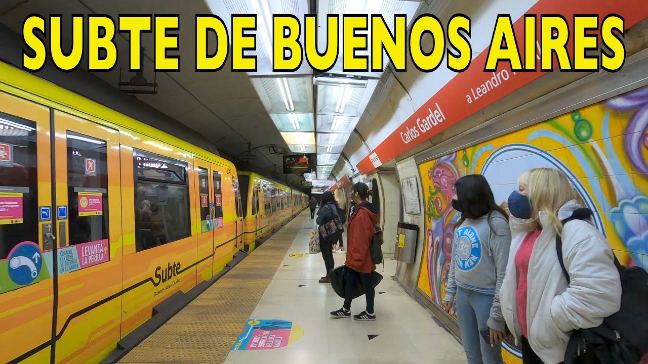 [4K] Buenos Aires Metro Ride - Viajando en el Subte de Buenos Aires (Linea B) - Galería Obelisco Sur