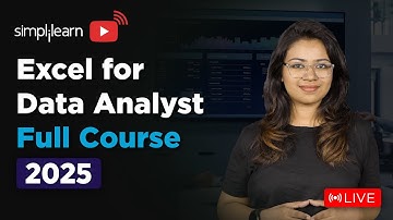 Excel For Data Analysis Full Course 2026 | Excel Data Analytics Tutorial For Beginners | Simplilearn