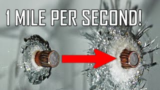 Does Glass Break Faster than a Bullet?? - Ballistic High-Speed