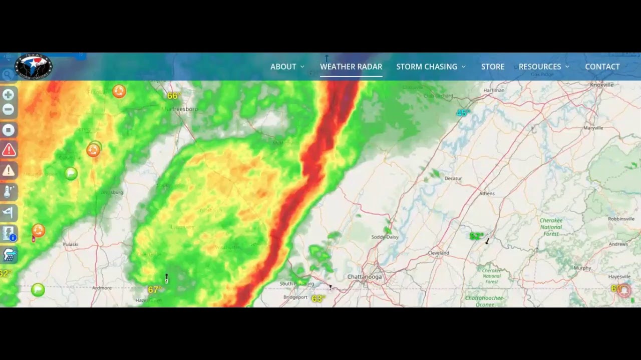 tracking severe storm - YouTube