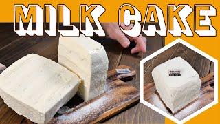 ミルクケーキ☆白一色のミルクブロックケーキ☆milk cake recipe