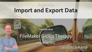 020: Import and Export Data: free training webinar for FileMaker Citizen Developers