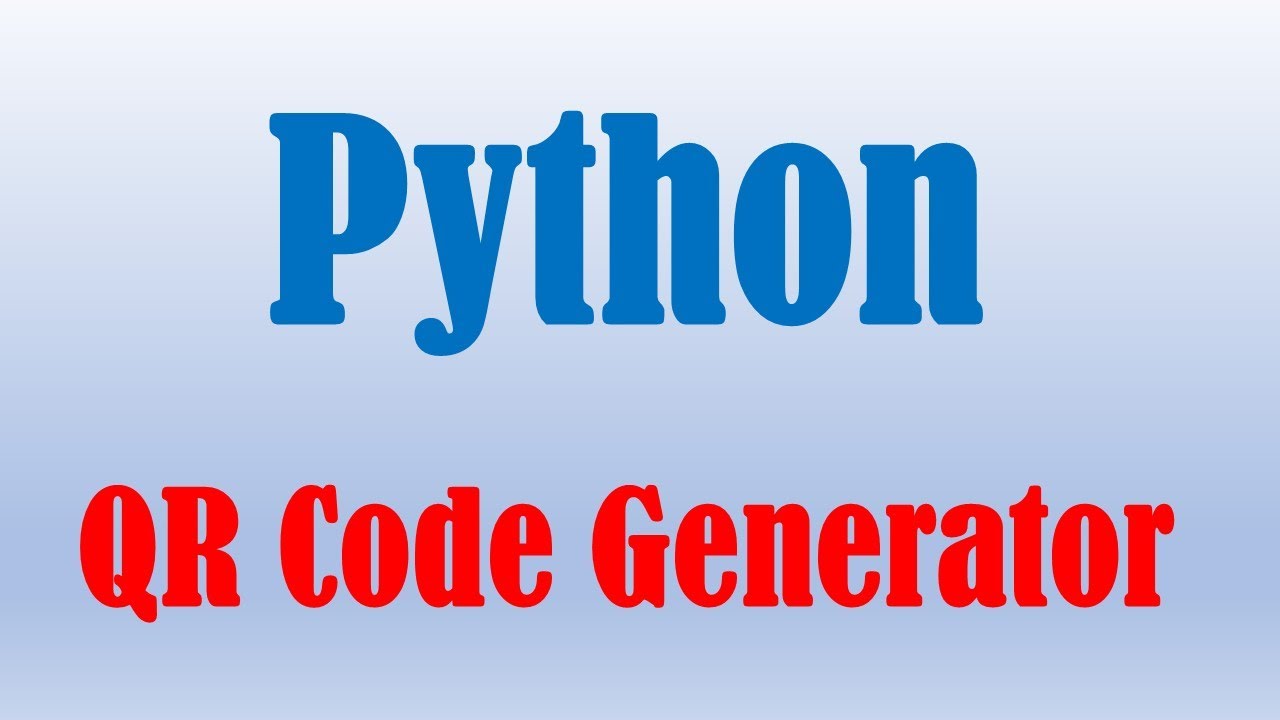 QR CODE generator using Python - YouTube