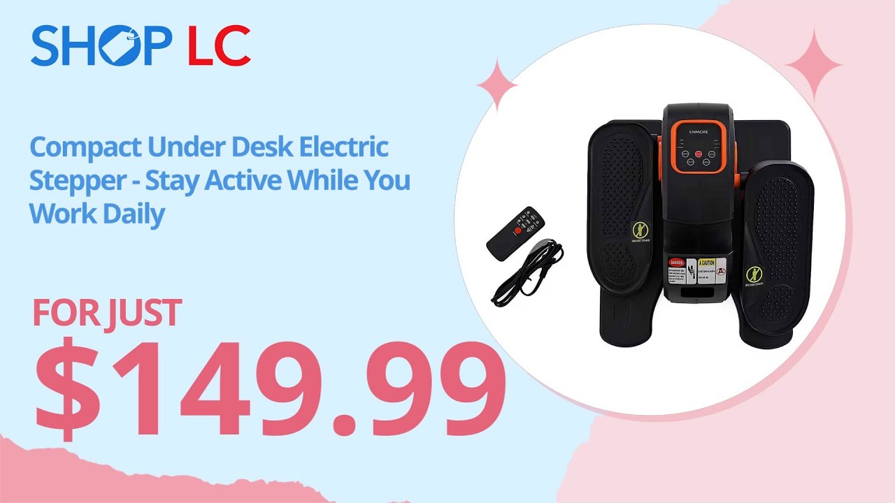 Livmore Black Electric Stepper with LCD Display & Remote