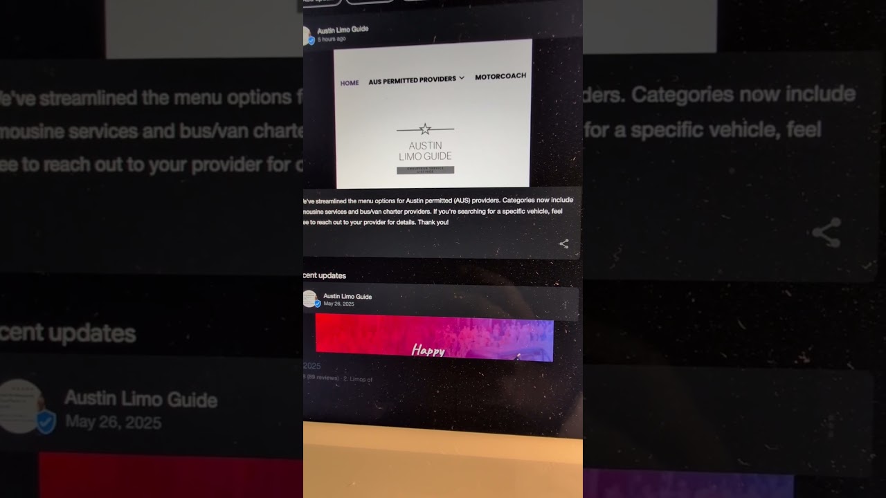 Austin Limo Guide's category update AUS Permitted Providers