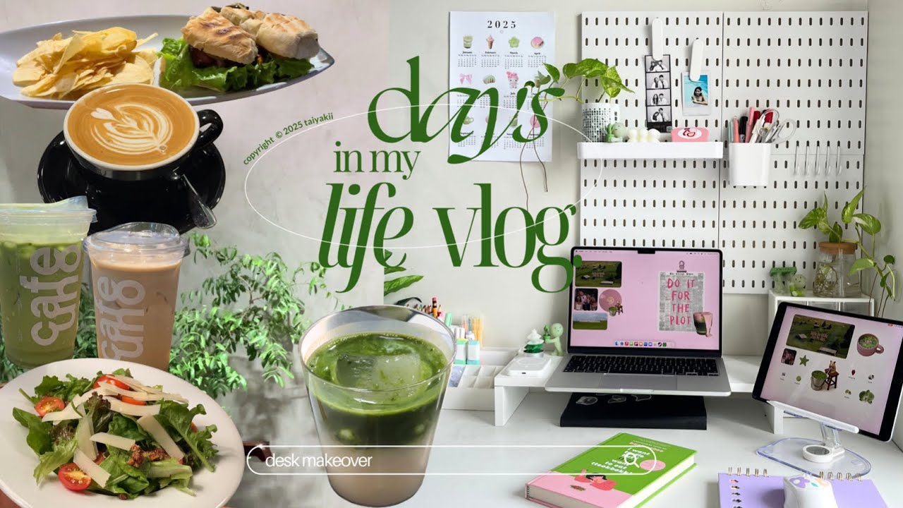 living alone diaries 🌱 | desk makeover 💻 , coffee shops around metro 🍵 , life lately 💗