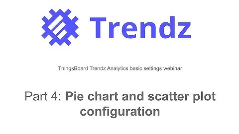 ThingsBoard Trendz Analytics - Scatter plot and Pie charts