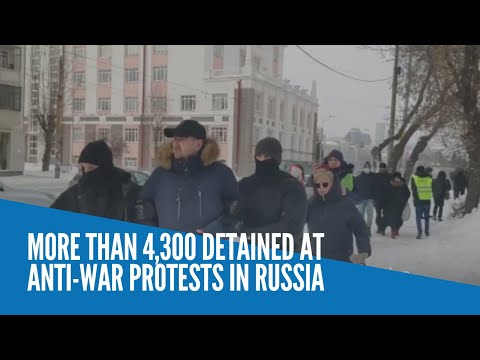 More than 4,300 detained at anti-war protests in Russia