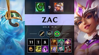 Zac Mid vs Qiyana - BR Challenger Patch 25.09