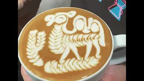 Camels🐫 Latte Art #latte #art #animals #barista #artist #coffee