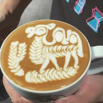 CamelsđĢ Latte Art #latte #art #animals #barista #artist #coffee