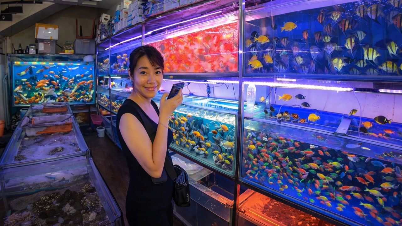Экскурсия по рынку аквариумных рыб во Вьетнаме | Так много красивых рыб
