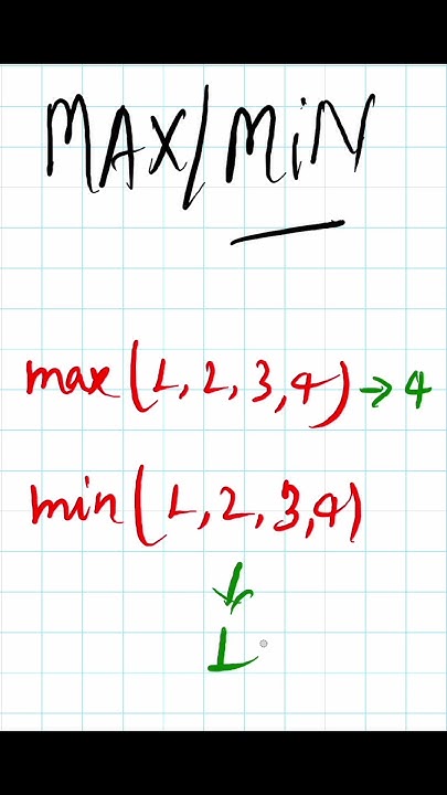 Python - 037 : Get Maximum and Minimum value in python #python # ...