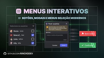 Crie menus interativos e modernos no seu bot facilmente com essa base - discord.js v14