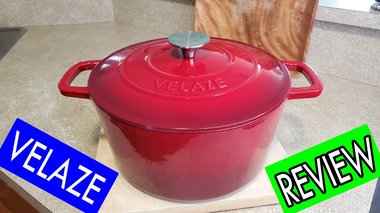 Velaze ZTY06 7.5 Quarts Non-Stick Enameled Cast Iron Oval Dutch Oven Color: Blue VLZ-ZT-Y06-BL