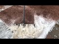 Satisfying scraping compilation of dirty Brown carpets