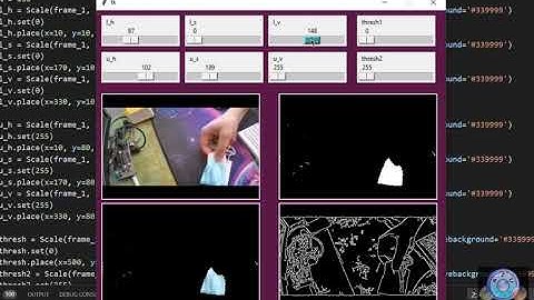 Color tracker with Opencv GUI Using Tkinter