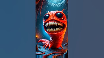 scary version of larva characters #horror