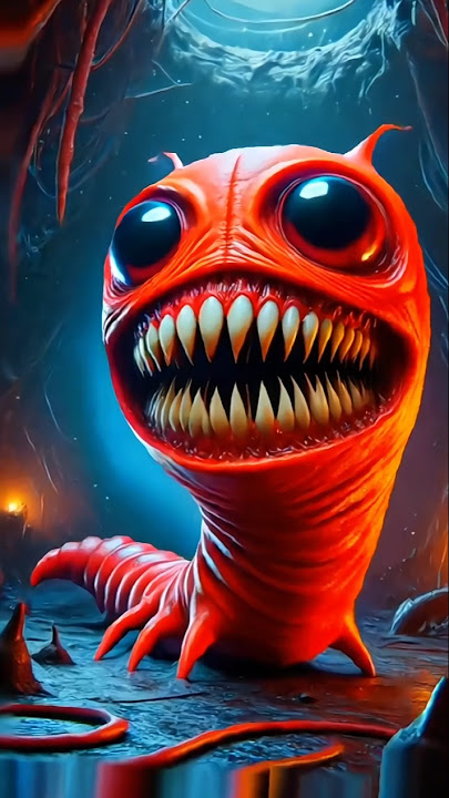 scary version of larva characters #horror