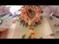 Reciclando decoraciones navideñas | Corona y adornos para puertas