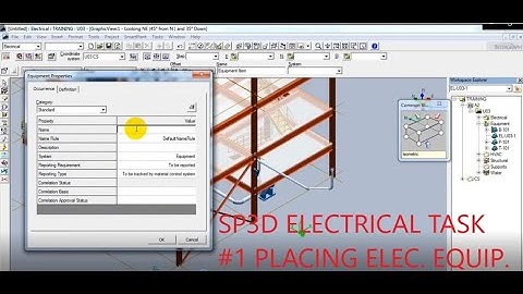 [SP3D]_ELECTRICAL TUTORIAL #1 PLACING ELECTRICAL EQUIPMENT