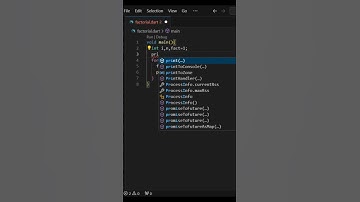 Factorial value of any number using Flutter (Dart)  #technicalmajid #coding #dart #programming