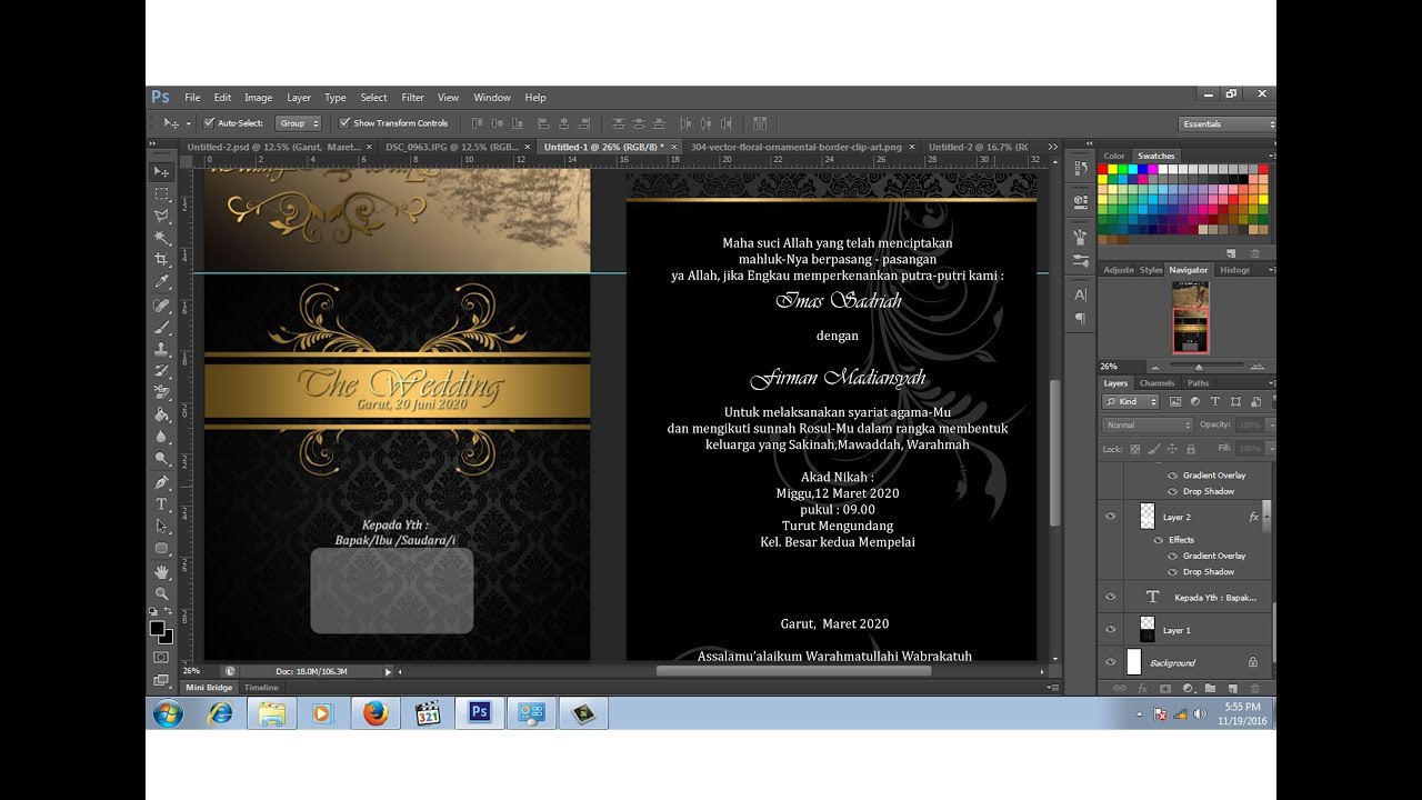 7500 Foto Desain  Undangan  Pernikahan  Simple Psd  Gratis  