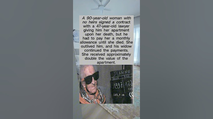 A 90-year-old woman with no heirs signed a contract with a 47-year-old lawyer giving him #shorts