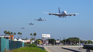 🇺🇸 LOS ANGELES LAX Airport Plane Spotting + Aircraft & Flight Route Information Subtitles  !