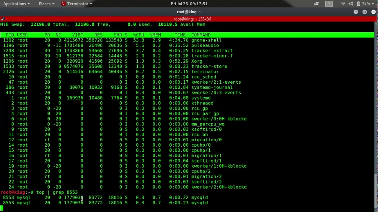 Mysql commands in linux - YouTube
