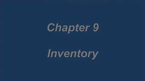 ShopPAK Video Tutorials: Chapter 9 - Inventory