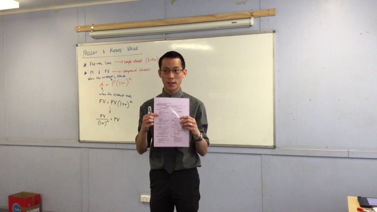 Present & Future Value (1 of 2: Deriving Present & Future Value formula from compound interest) maths is fun