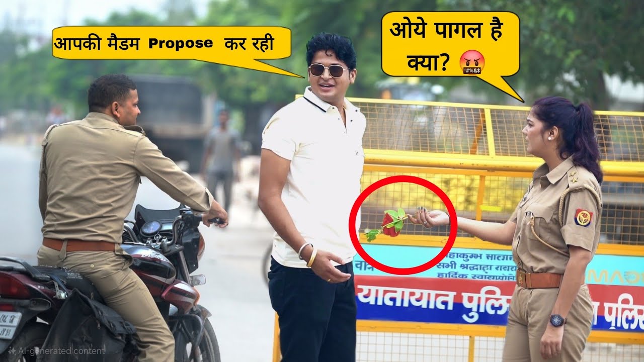Proposing to lady police ,On Duty || by Sumit Cool Dubey || Uttar Pradesh 