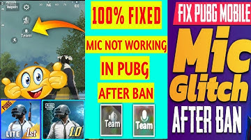 100% FIX PUBG MOBILE LITE MIC PROBLEM AFTER BAN MIC GLITCH IN PUBG LITE SOLVE MIC BUG NO VOICE FIX