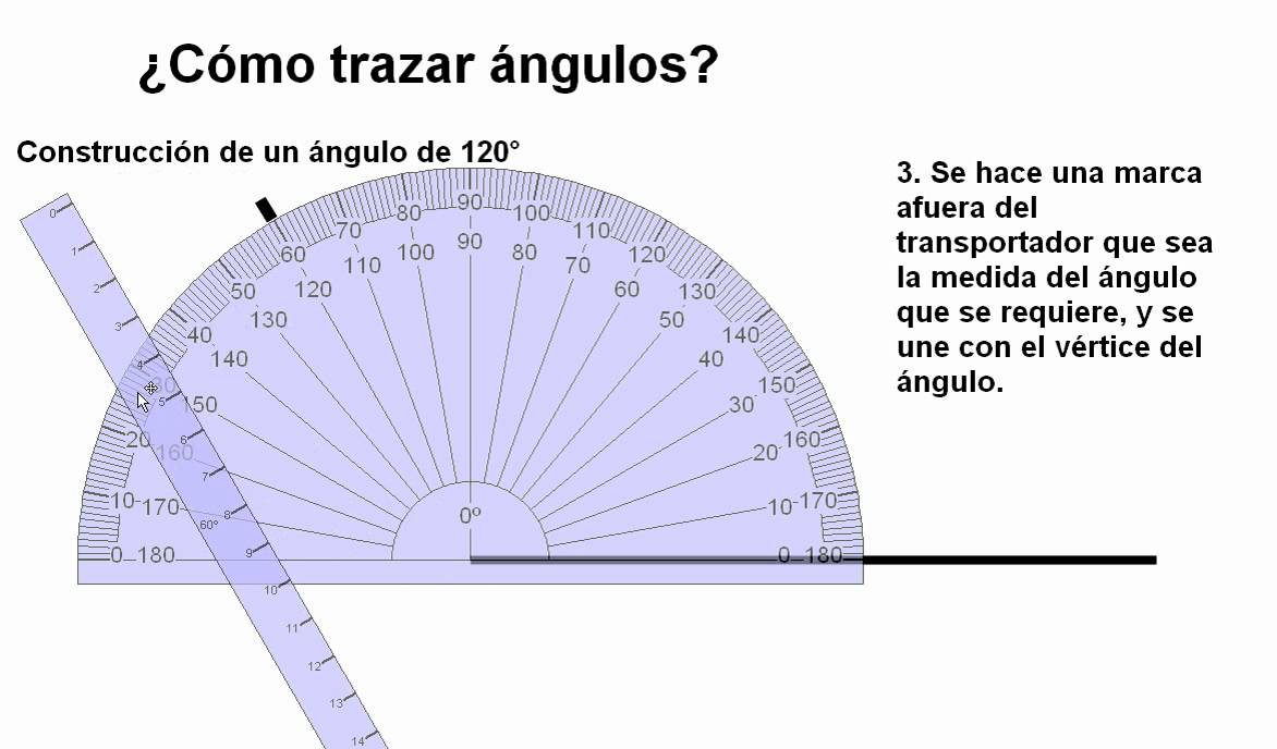 Cómo medir ángulos con el transportador