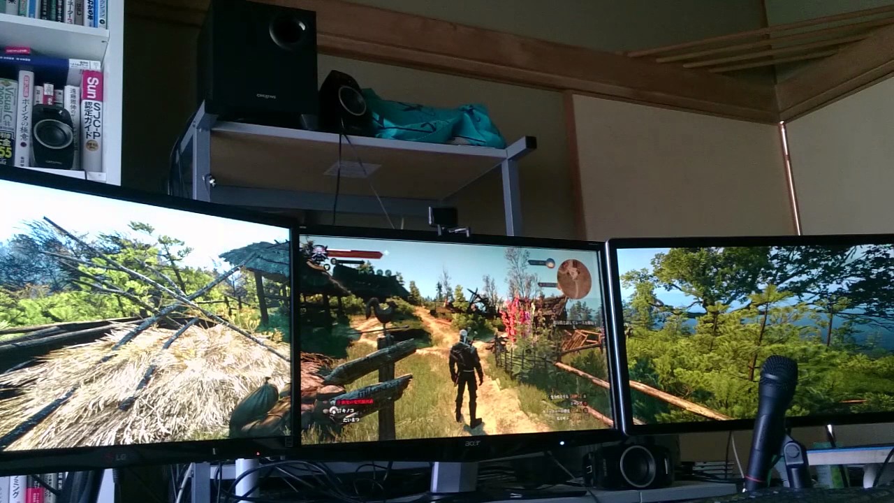 ウィッチャー3 3画面 3 Monitor Gtx 1070 なんと40 50fps Awesome The Witcher 3 Youtube