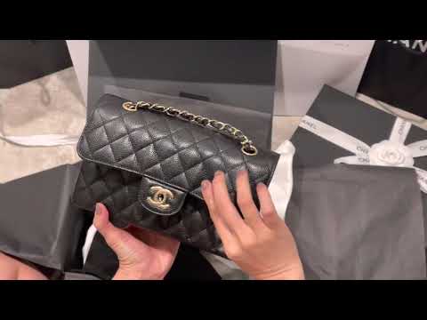 UNBOXING Chanel Classic Medium & Small - Chanel chips review - YouTube