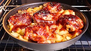 Fried Chicken Thighs Dinner! It's so delicious that I make it almost every day!