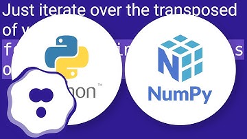 Numpy how to iterate over columns of array?