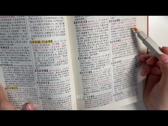 ASMR📕Reading Chinese Idioms Dictionary | Soft Whispering