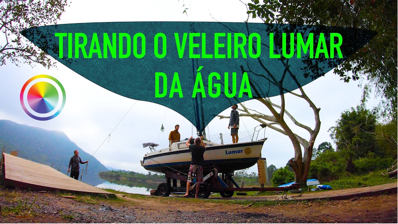 ⁣Tirando o veleiro Lumar da água - Tchê - Delta 17 #FOCONOALS