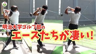 【アプローチ】女子大生ゴルファーの練習風景&エースたちのドライバーショットが凄い！！