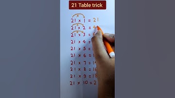 21 Table Trick | Vedic Maths | Fast Math Calculation #shorts #vedicmaths #ytshorts #short