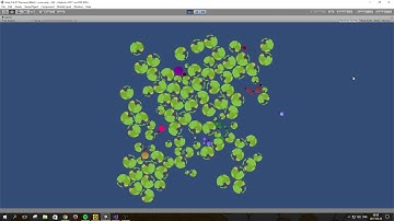Agent based predator prey model with neural networks in unity. Episode 5