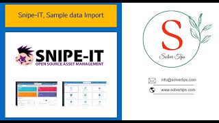 Snipe-IT Dummy Data Import
