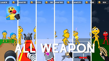 Smash Guy: Cannon Shooter - All Weapon - Gameplay Walkthrough (Android, IOS)