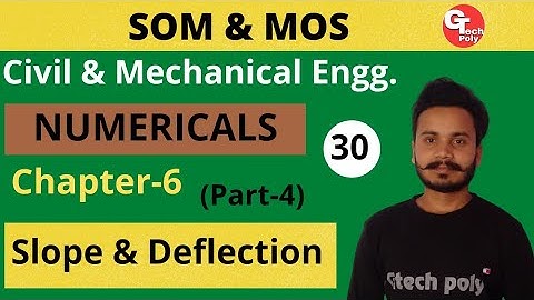SOM & MOS | Lecture-30 | Slope and Deflection (part-4) | Numerical Questions | Polytechnic 3rd sem.