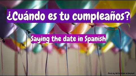 1-8 Saying the Date in Spanish